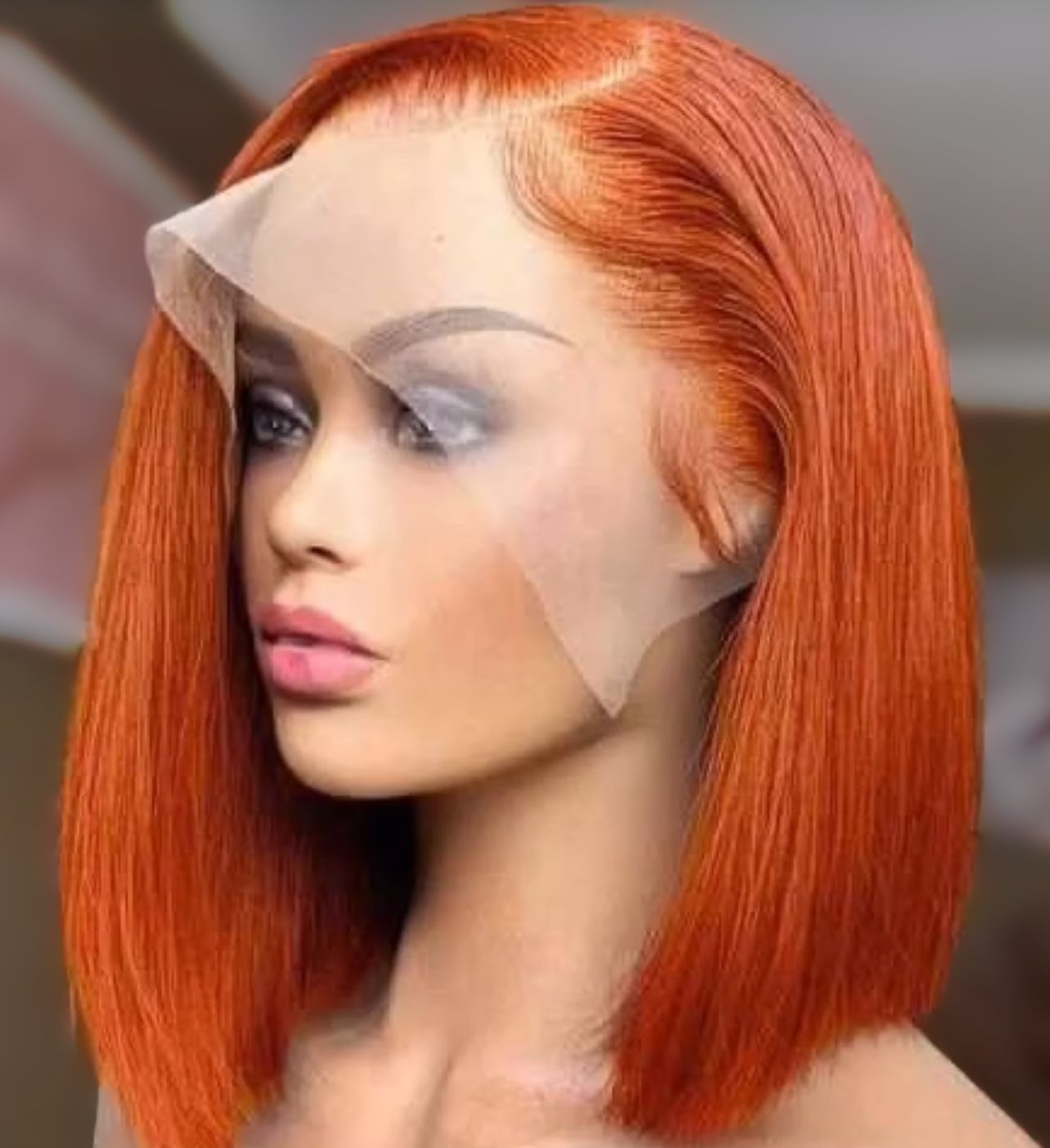 ORANGE FULL FRONTAL BOB WIGS
