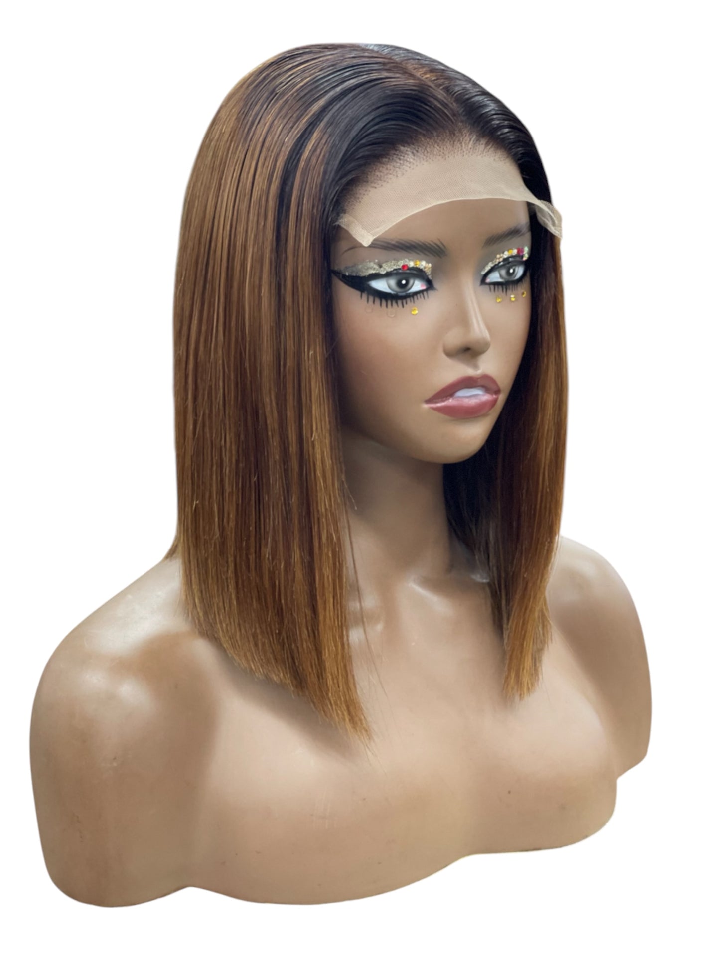 12" VIETNAMESE SDD BONE STRAIGHT OMBRE CHOC BROWN