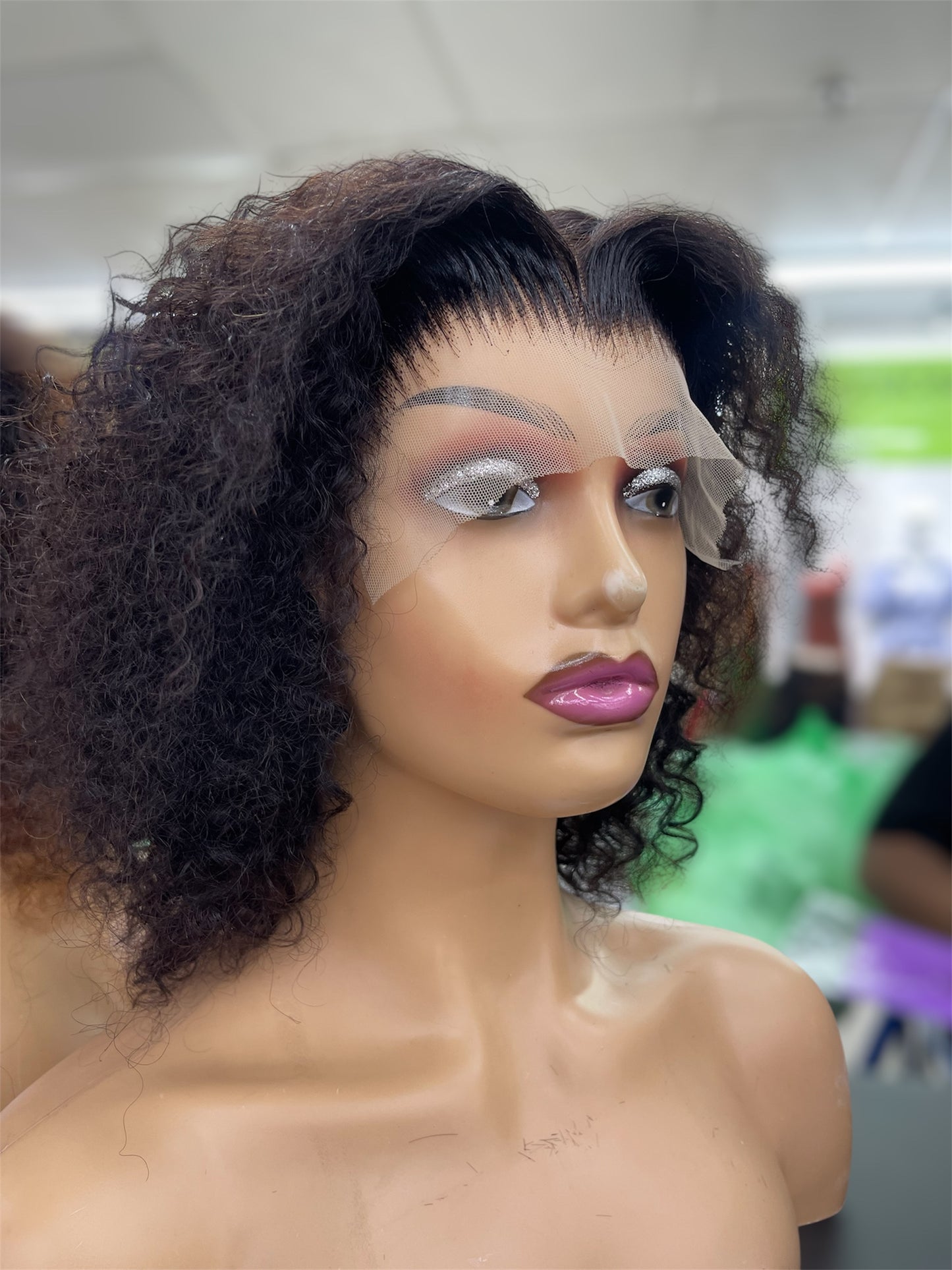 12" 7X5 CURLY Brazilian Wig