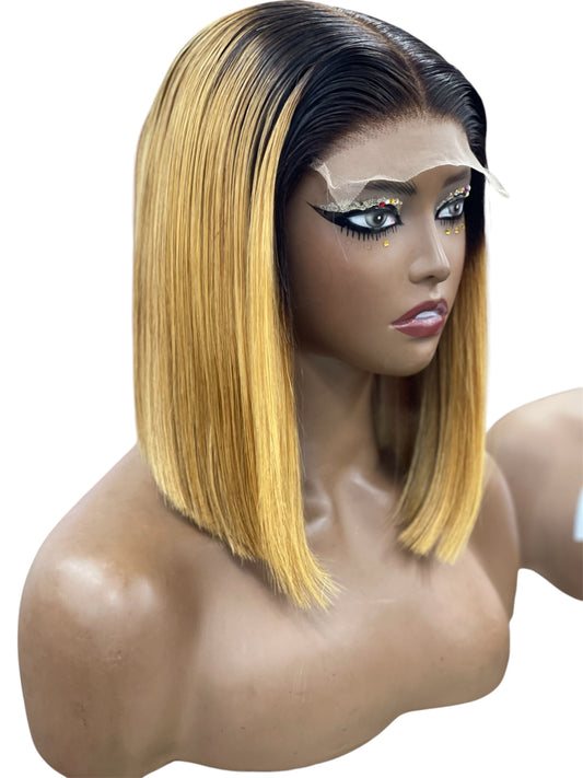 12" 5X5 VIETNAMESE SDD BONE STRAIGHT OMBRE LIGHT BROWN