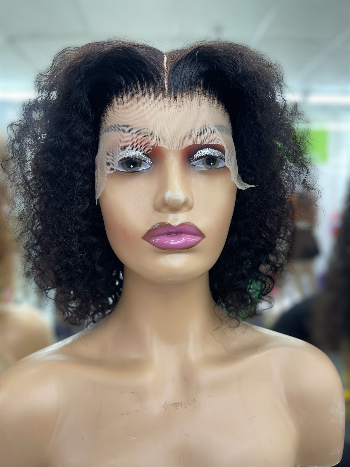 12" 7X5 CURLY Brazilian Wig